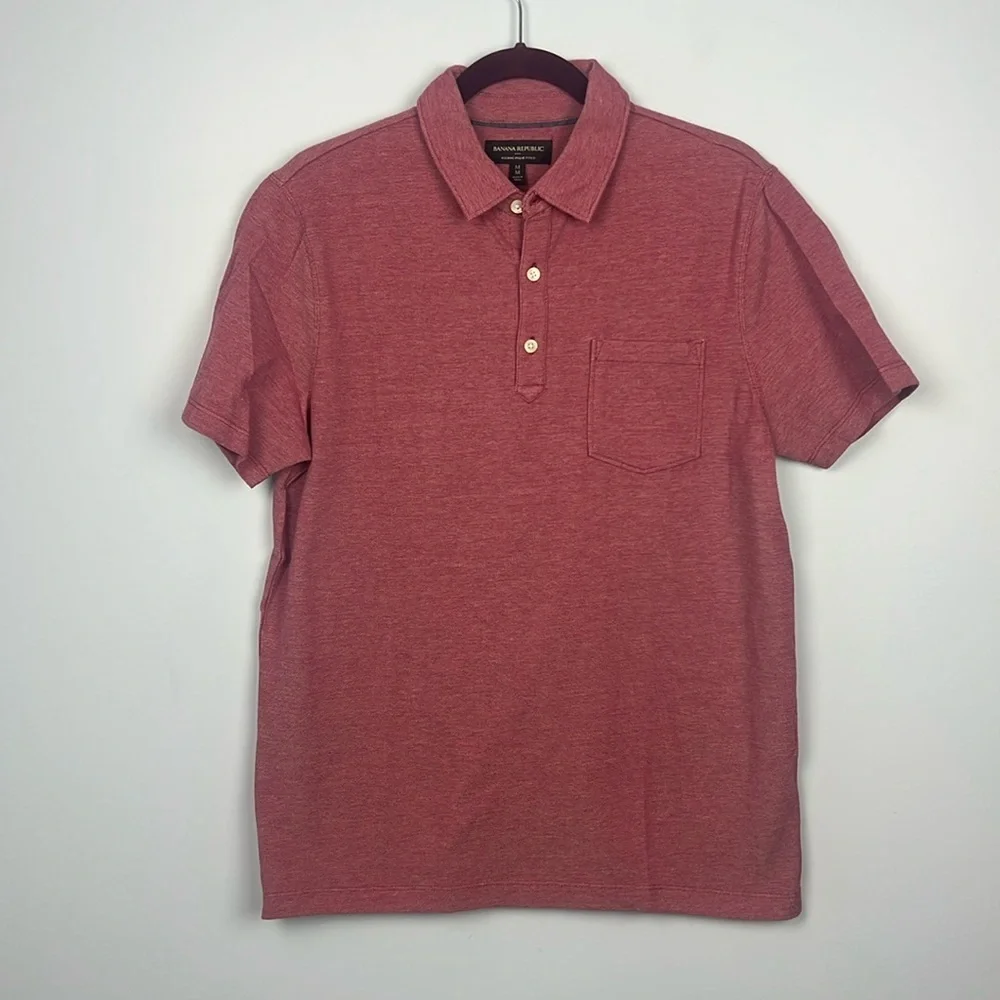 Banana Republic wicking pique polo medium cotton short sleeve men’s polo